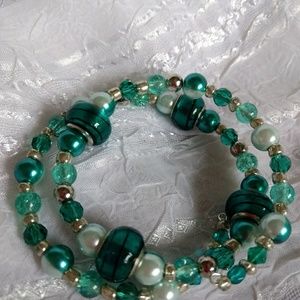 Memory Wire double wrap Bracelet